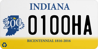 IN license plate 010OHA