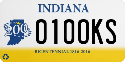 IN license plate 010OKS