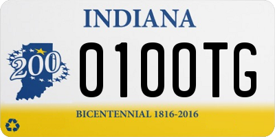 IN license plate 010OTG