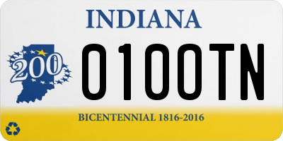 IN license plate 010OTN