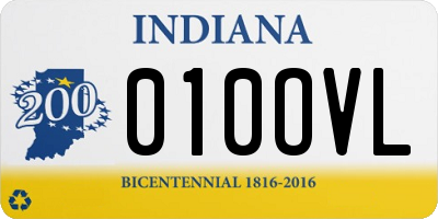 IN license plate 010OVL