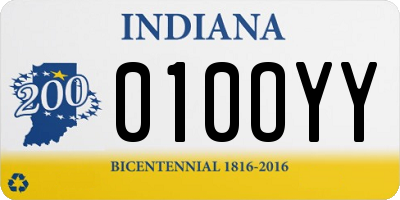 IN license plate 010OYY