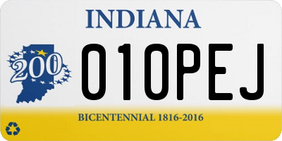 IN license plate 010PEJ