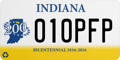 IN license plate 010PFP
