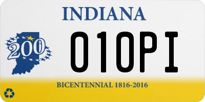 IN license plate 010PI