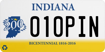 IN license plate 010PIN