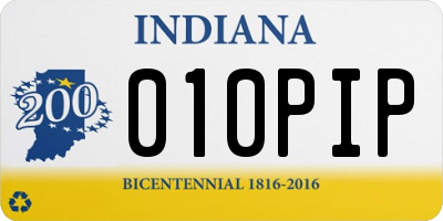 IN license plate 010PIP