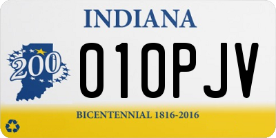 IN license plate 010PJV