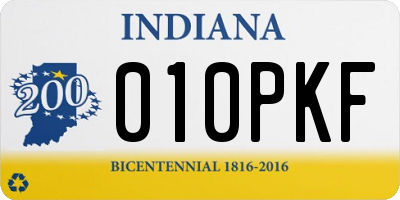 IN license plate 010PKF
