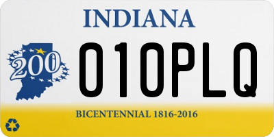 IN license plate 010PLQ