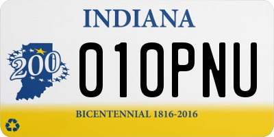 IN license plate 010PNU