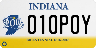 IN license plate 010POY