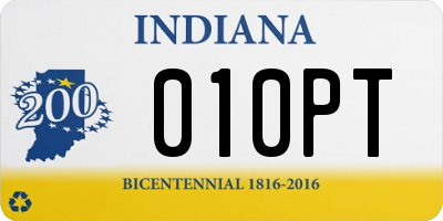 IN license plate 010PT