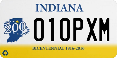 IN license plate 010PXM