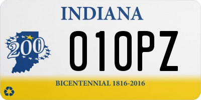 IN license plate 010PZ