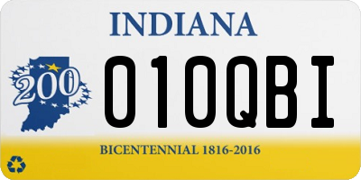 IN license plate 010QBI