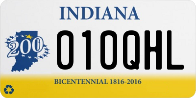 IN license plate 010QHL