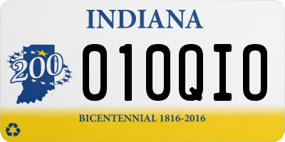 IN license plate 010QIO