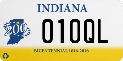 IN license plate 010QL