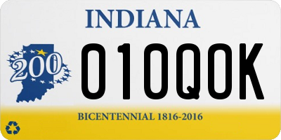 IN license plate 010QOK