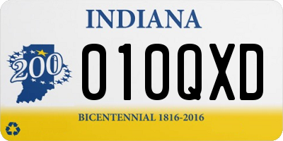 IN license plate 010QXD
