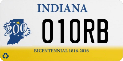 IN license plate 010RB