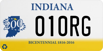 IN license plate 010RG
