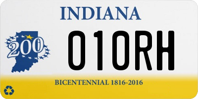 IN license plate 010RH