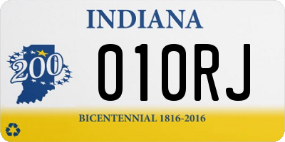 IN license plate 010RJ