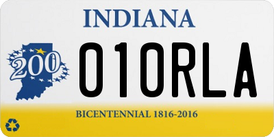 IN license plate 010RLA