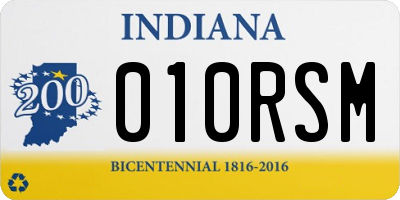 IN license plate 010RSM