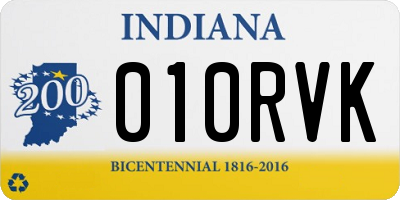 IN license plate 010RVK