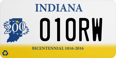 IN license plate 010RW