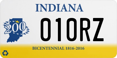 IN license plate 010RZ