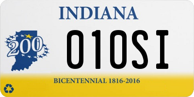 IN license plate 010SI