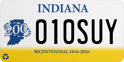 IN license plate 010SUY