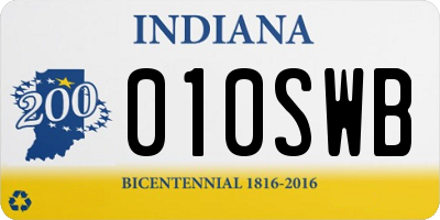 IN license plate 010SWB