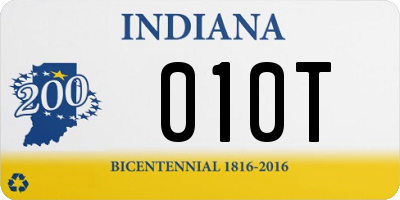 IN license plate 010T