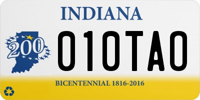 IN license plate 010TAO