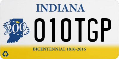IN license plate 010TGP