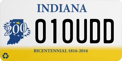 IN license plate 010UDD
