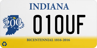 IN license plate 010UF