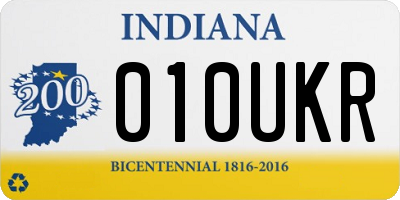 IN license plate 010UKR