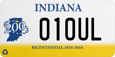 IN license plate 010UL