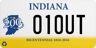 IN license plate 010UT