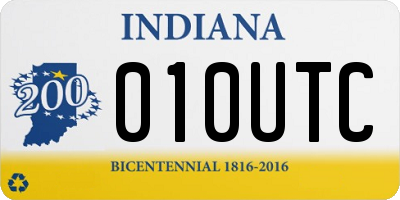 IN license plate 010UTC