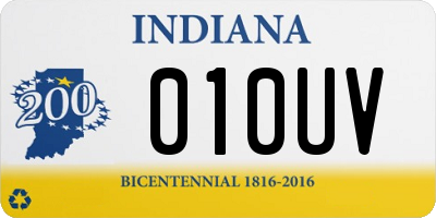 IN license plate 010UV