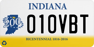 IN license plate 010VBT