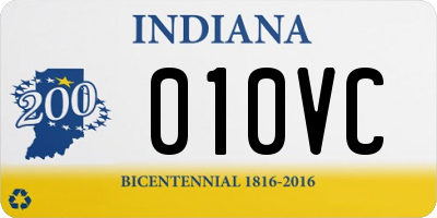 IN license plate 010VC