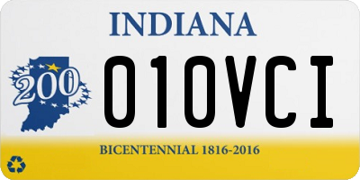 IN license plate 010VCI